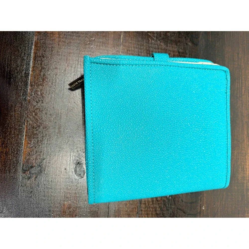 Kendra Scott Turquoise Faux‎ Leather Jewelry Organizer Travel Roll Storage Pouch